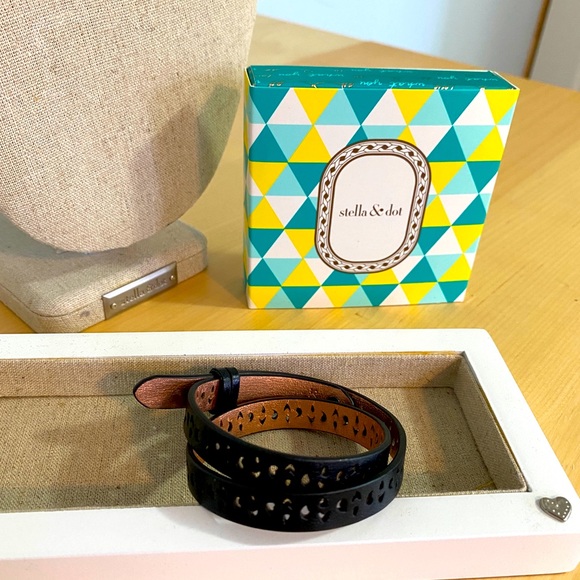 Stella and Dot Juliana double wrap bracelet - black rose gold - Picture 2 of 2